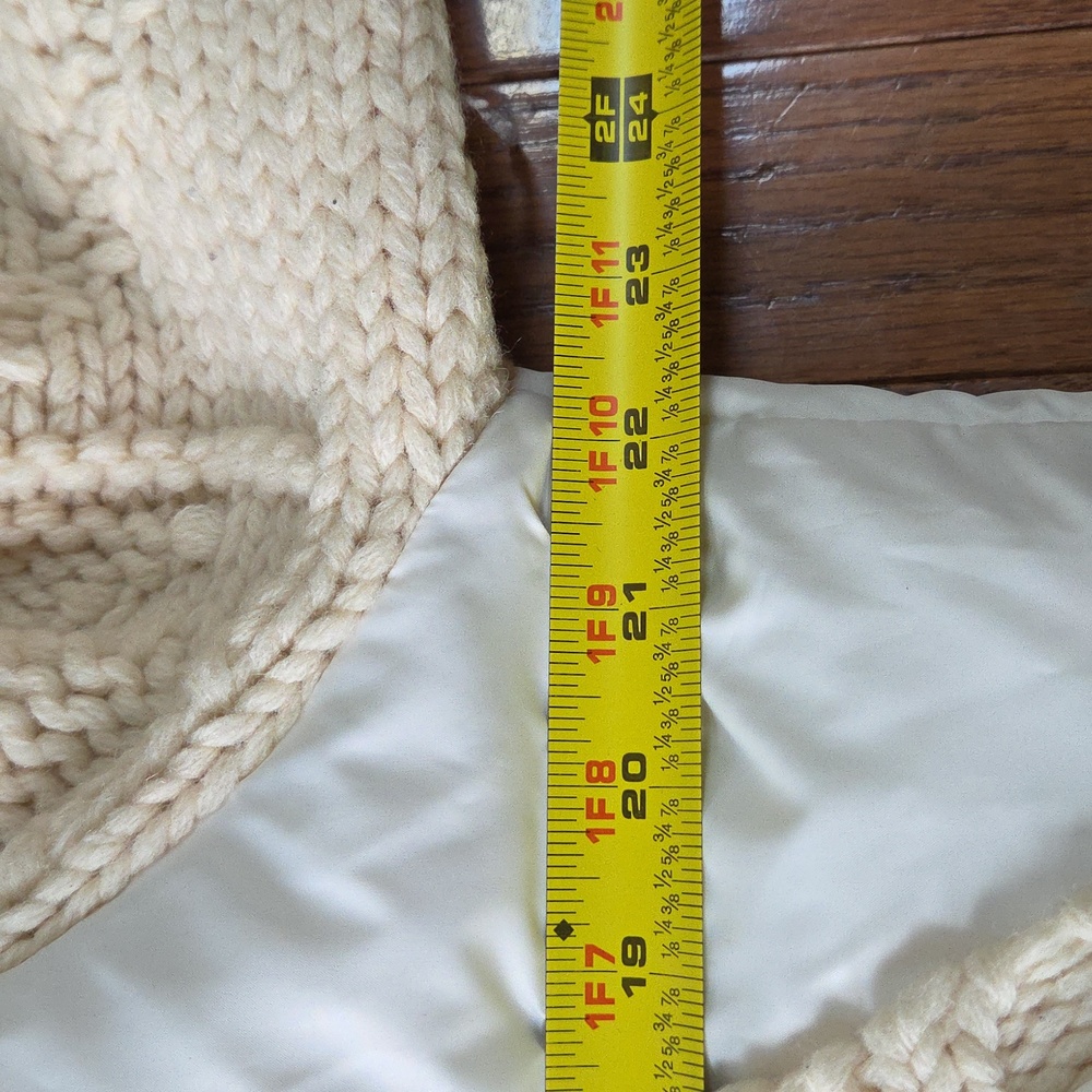 Vintage Polo Cream Knit and Down Puffer Jacket - Picture 7 of 17